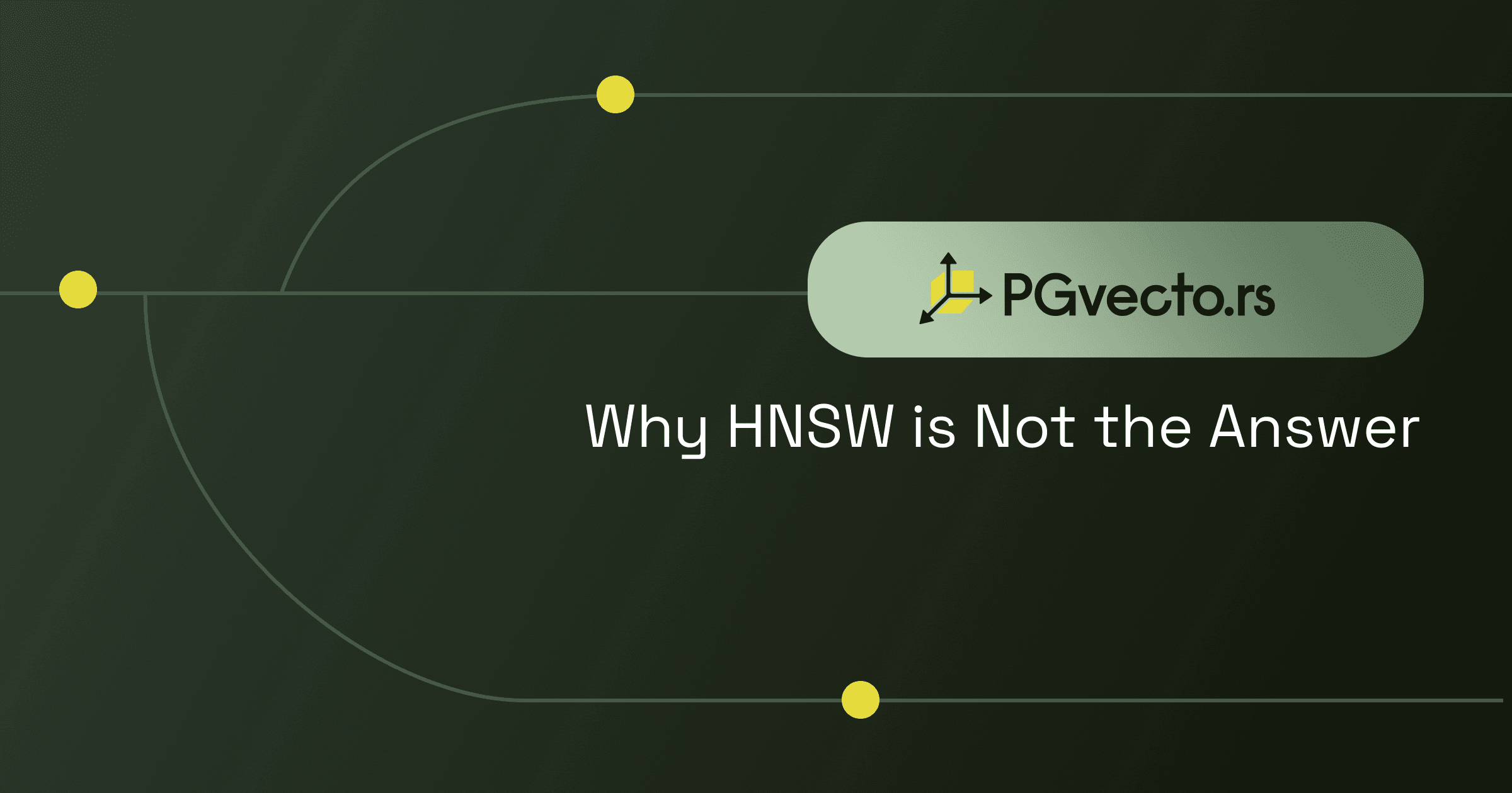 Why HNSW is Not the Answer